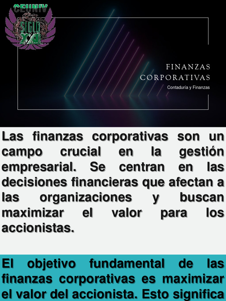 Finanzas Corporativas | PDF | Compartir (Finanzas) | Business