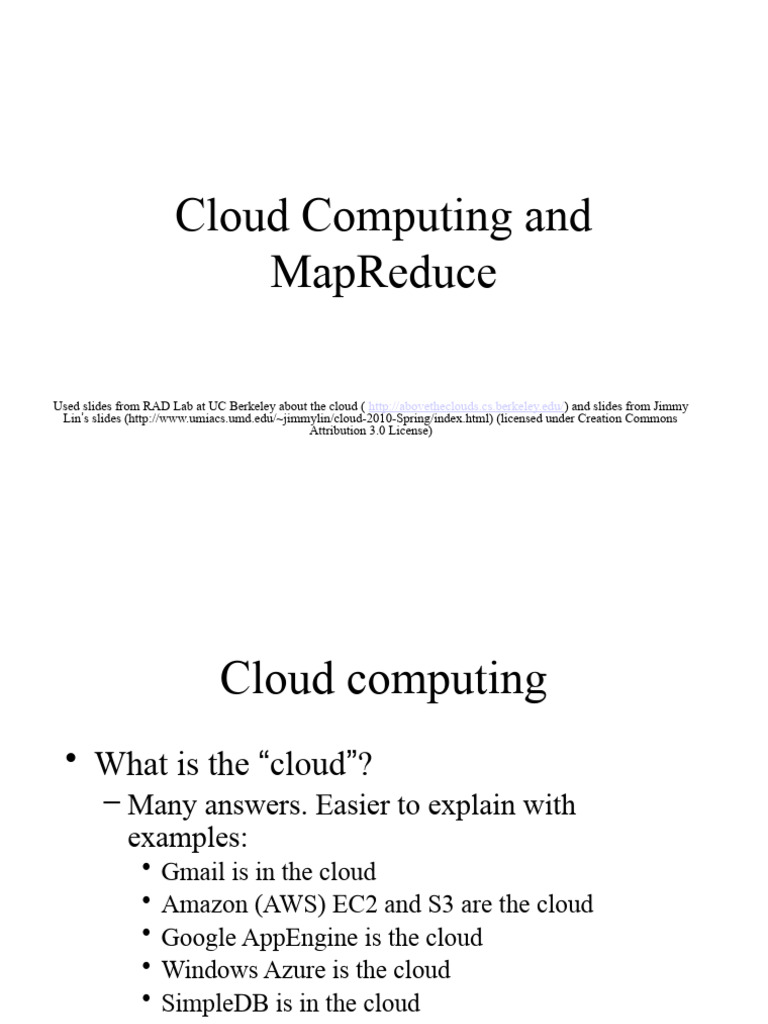 Cloud Mr Pdf Apache Hadoop Data Center