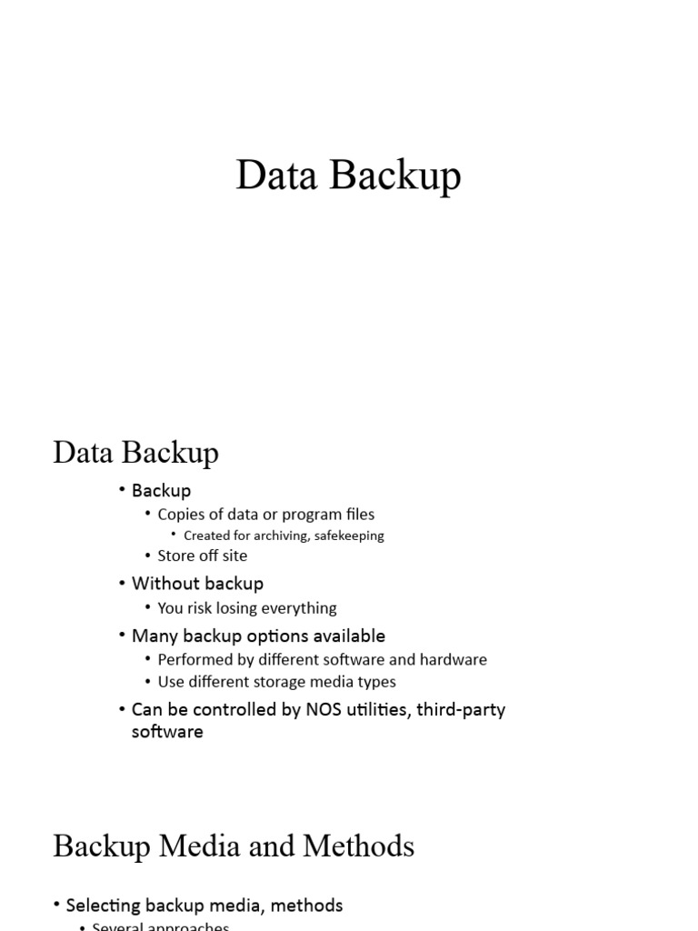 Comprehensive Data Backup Strategies | PDF | Backup | Dvd
