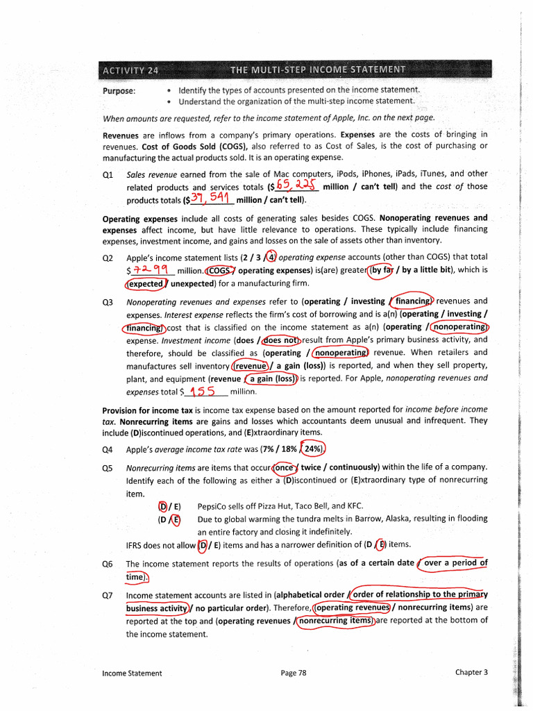 Financial Analysis Chapter 3 Q | PDF