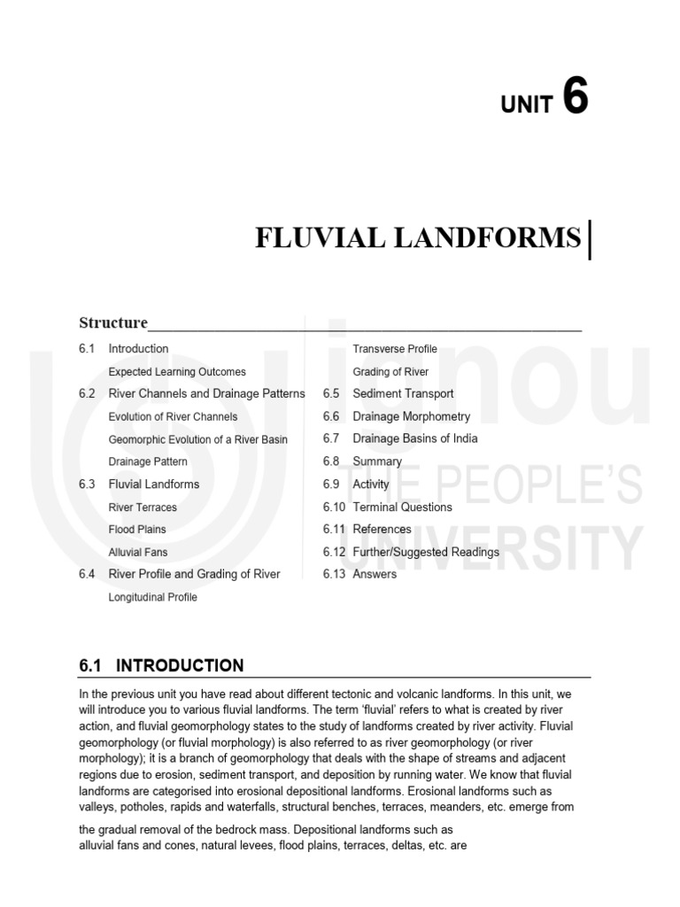 Fluvial Landforms and River Dynamics | PDF | River | Valley