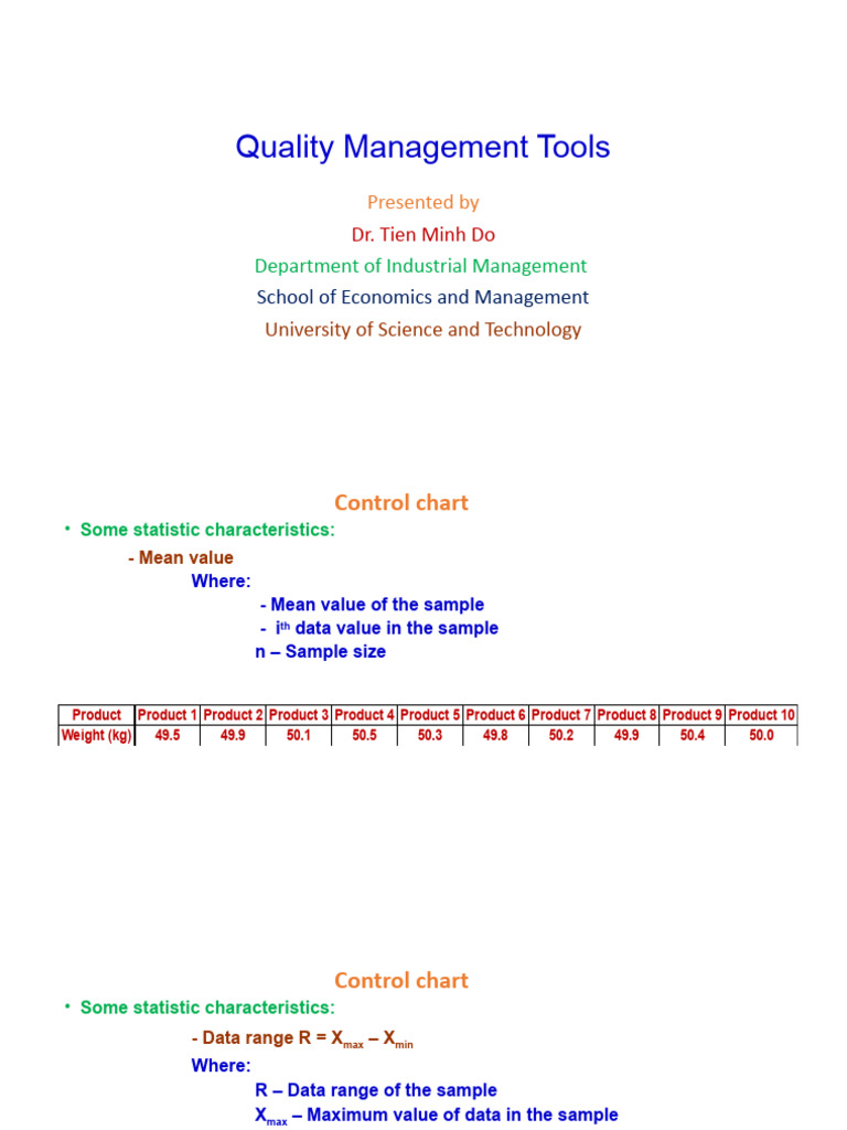 Lecture 6_Basic statistic concepts, Control Chart & X-R charts ...