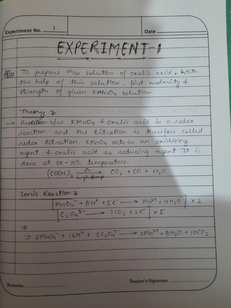 Chemistry Practical Pdf