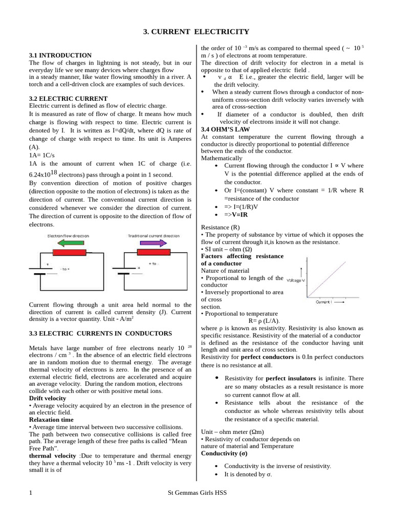 Mean Free Path in Electric Current | PDF | Electrical Resistivity And ...