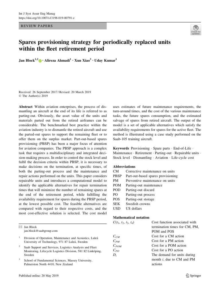 3 Spares - Provisioning - Strategy - For - Periodically - Replaced ...