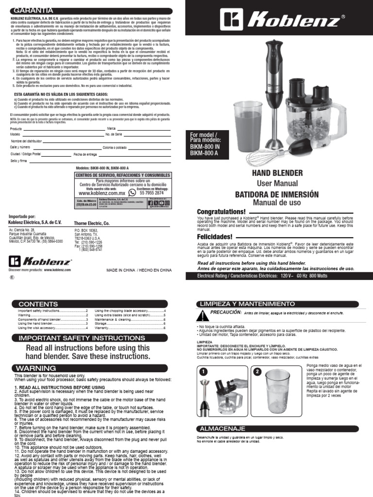 E Manual - Bikm 800 - in 02 24 | PDF