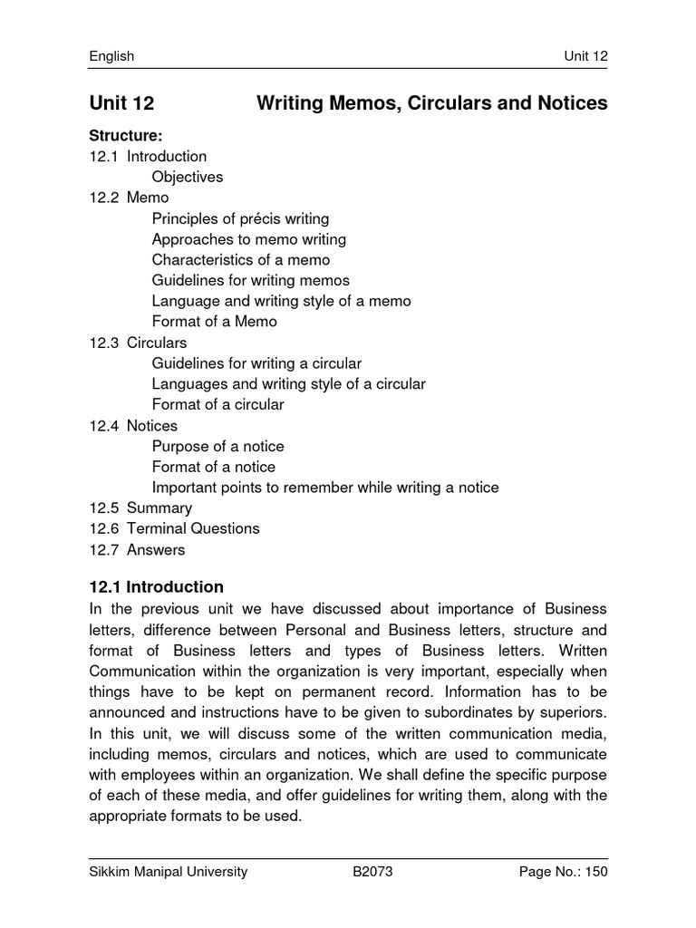 Writing Effective Memos and Notices | PDF | Memorandum | Information