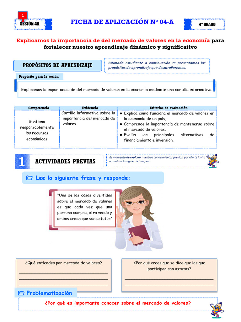 Ficha 4 Modificado | PDF | Compartir (Finanzas) | Bolsa de Valores