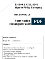 4-Noded Rectangular Element Finite Element Formulation
