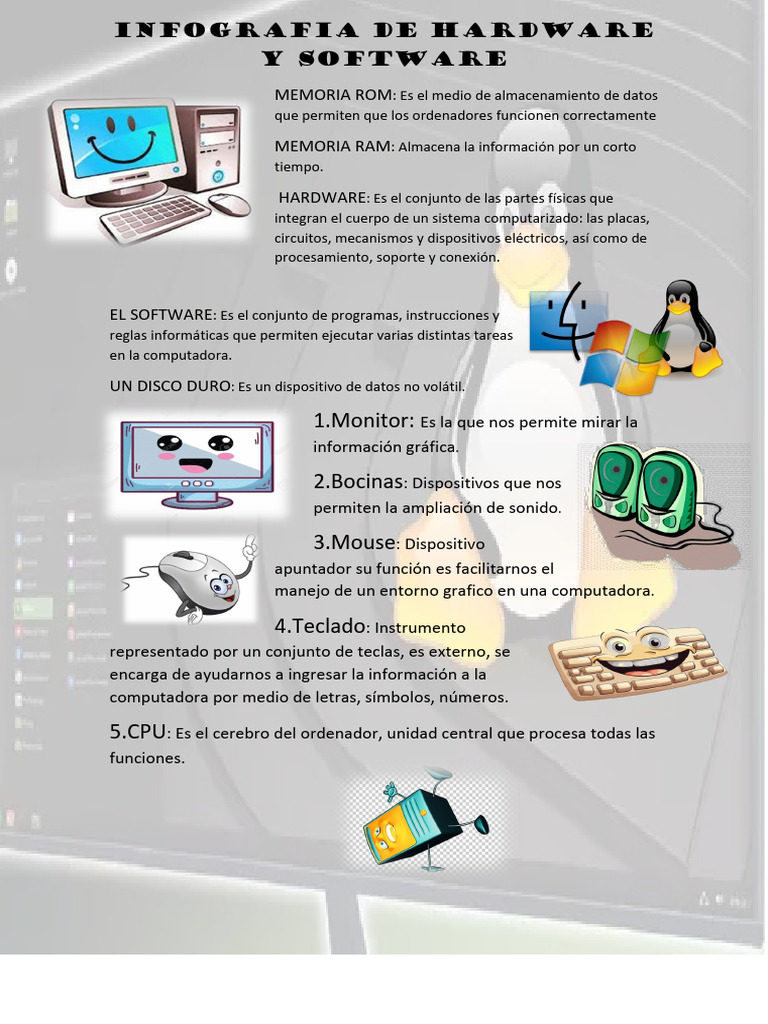 Infografía sobre Hardware y Software | PDF | Juegos y actividades ...