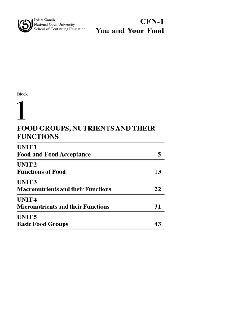 Food Groups and Nutrients Overview | PDF | Nutrition | Diet & Nutrition