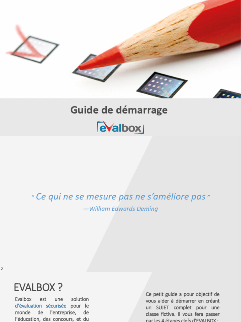 Guide de démarrage Evalbox | PDF | Cuisine | Informatique