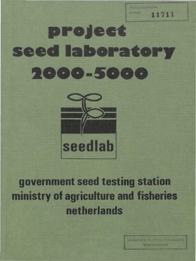 Seed Testing Laboratory Setup Guide | PDF