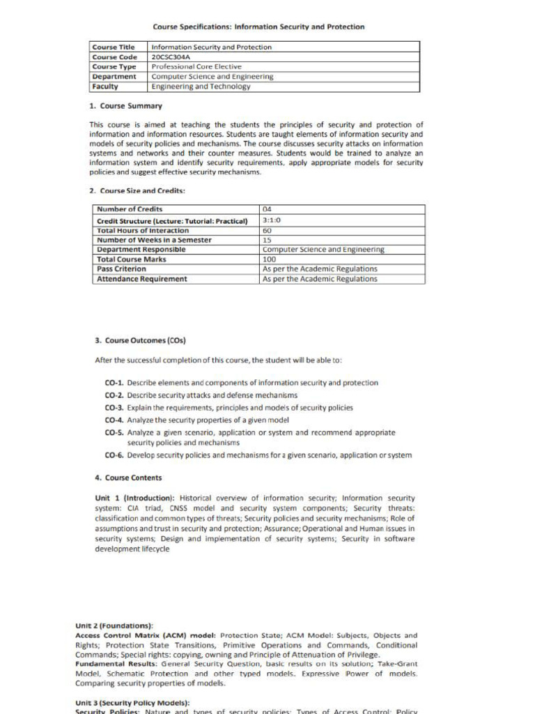 Isp Ppt Unit 1 Naveen N Pdf Information Security Security