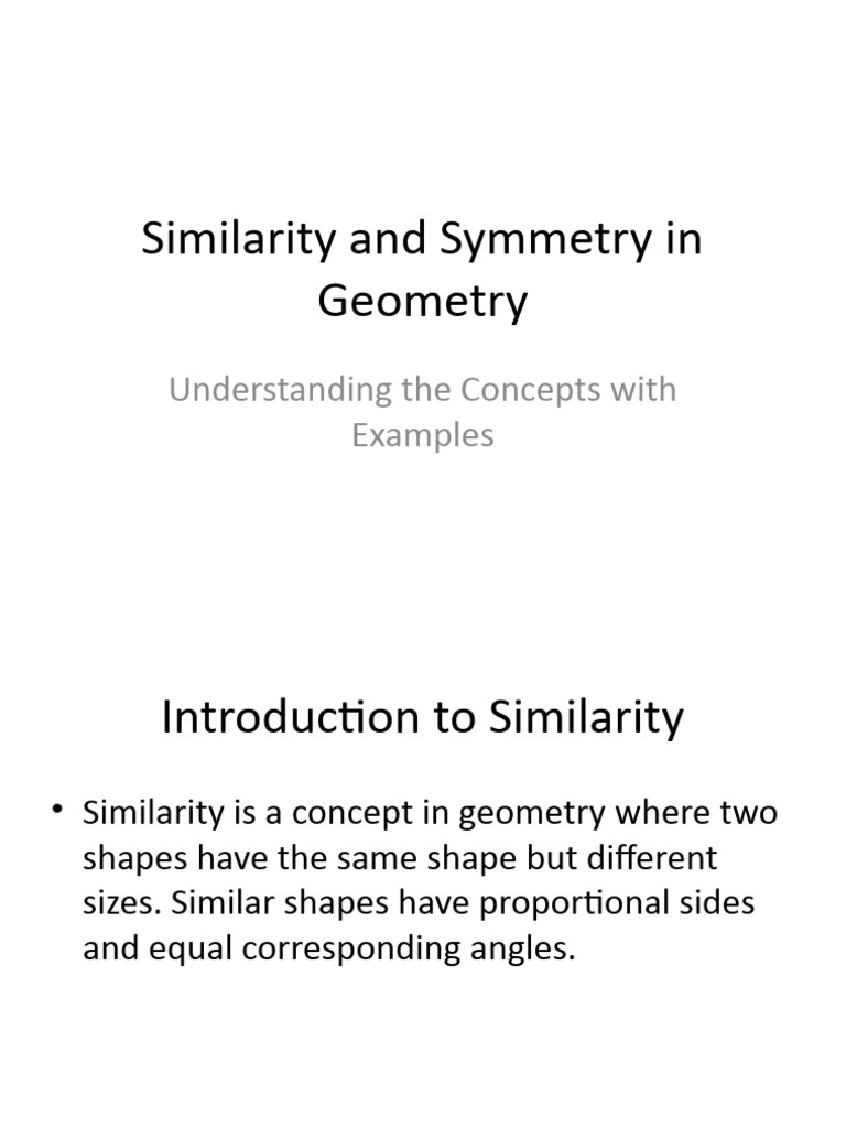 Similarity and Symmetry in Geometry | PDF | Home & Garden