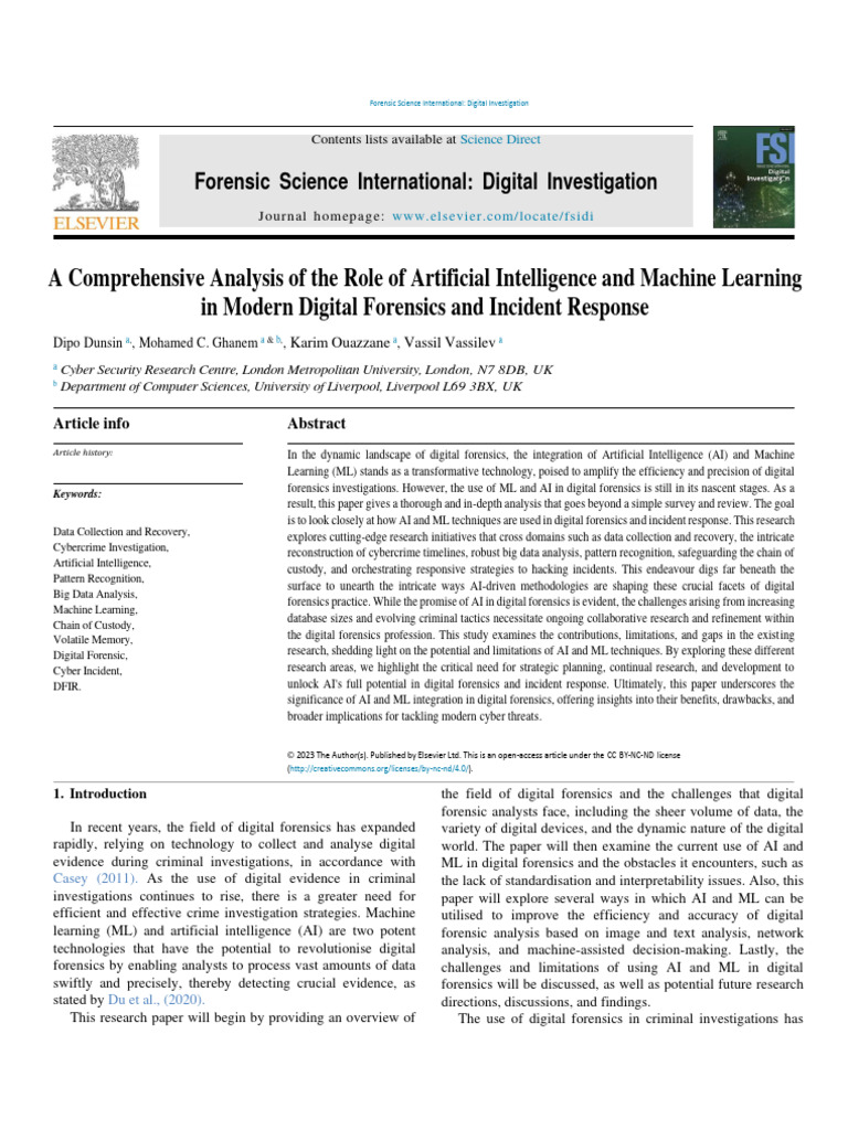 A Comprehensive Analysis of The Role of Artificial Intelligence and ...