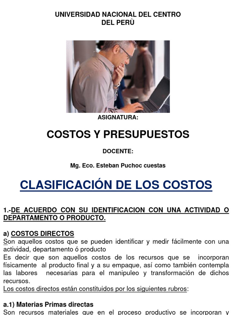 Clasificación de Costos en Producción | PDF | Costo | Marketing