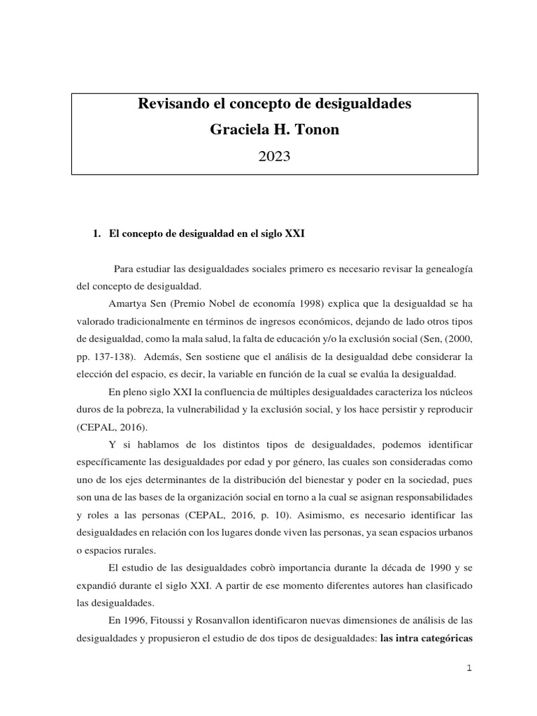 Desigualdades Sociales en el Siglo XXI | PDF | Desigualdad social ...