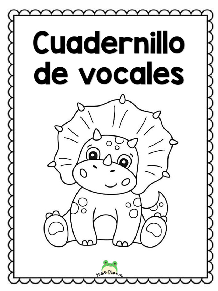 Cuadernillo de Vocales para Imprimir | PDF | Caso de carta | Colación