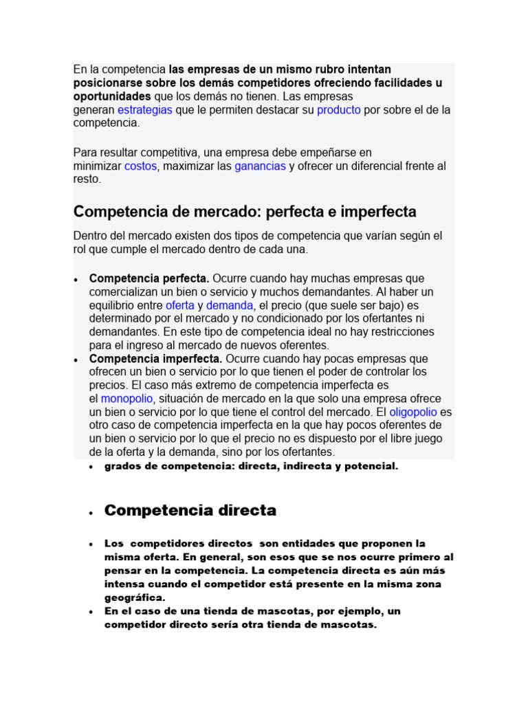 La Competencia | PDF | Oferta y demanda | Oferta (economía)