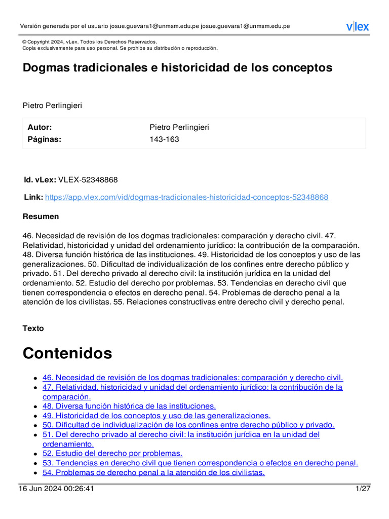 Dogmas Tradicionales e Historicidad de Los Conceptos El Dere | PDF ...