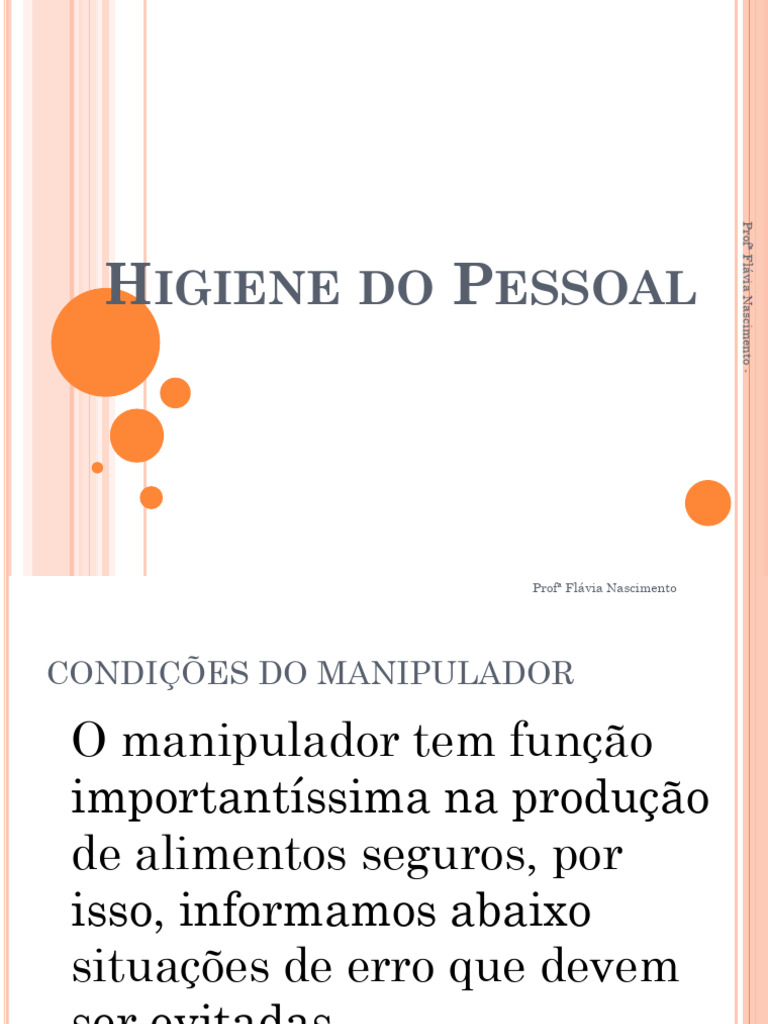 Boas Práticas de Manipulação Ambiente | PDF | Roupas