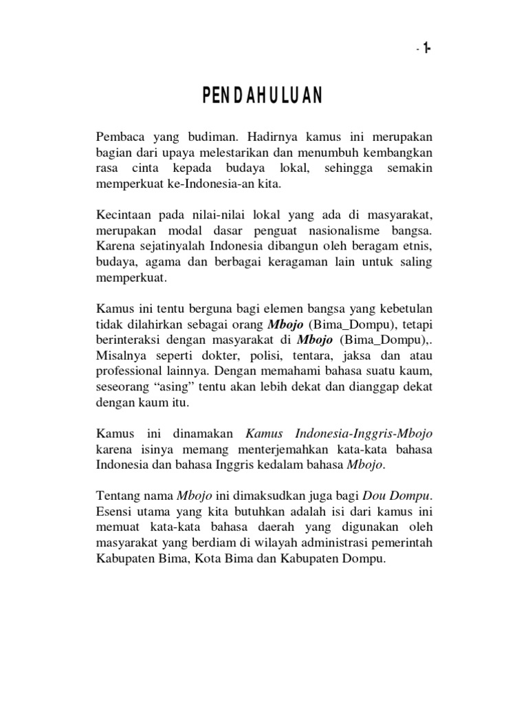 Kamus Indonesia Inggris Mbojo By Khaerul Muslim