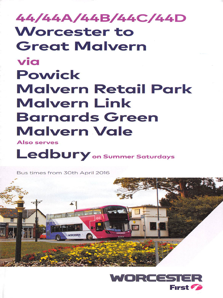 Route-44-2016-04 Worcester Great Malvern | PDF