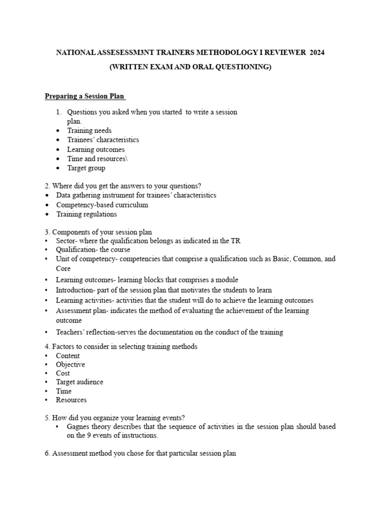 TM1 Terminal Competency Assessment Guide | PDF | Educational Assessment ...