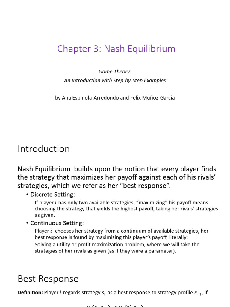 Understanding Nash Equilibrium in Game Theory | PDF | Game Theory ...