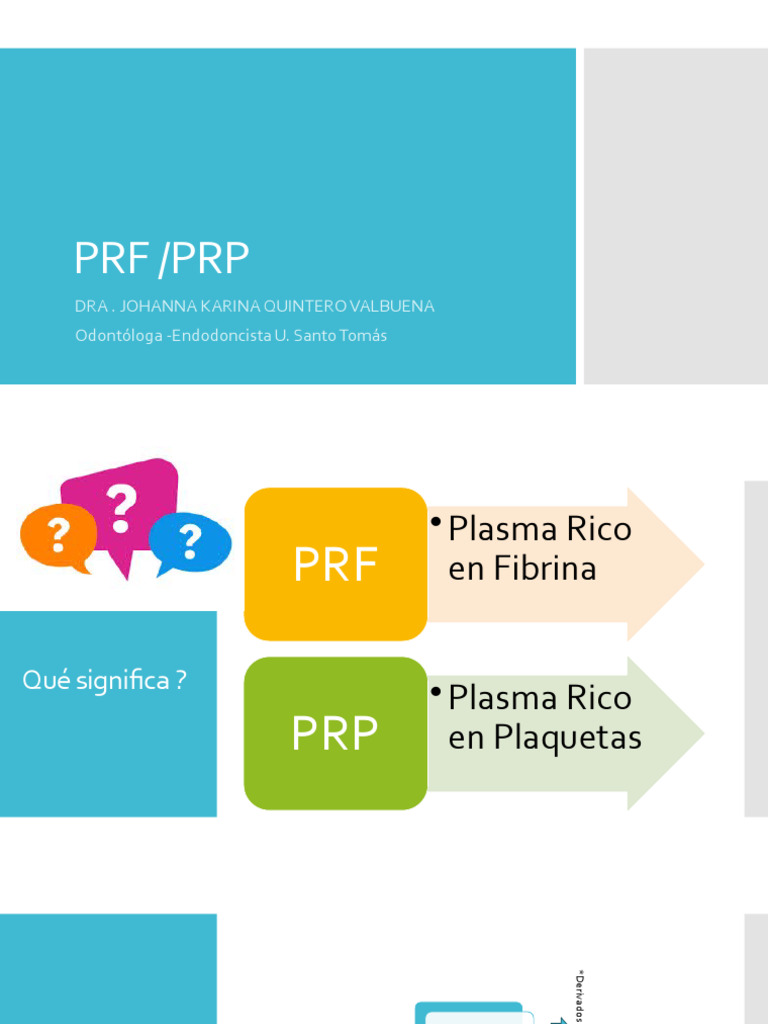 PRF y PRP | PDF | Plaqueta | Sangre