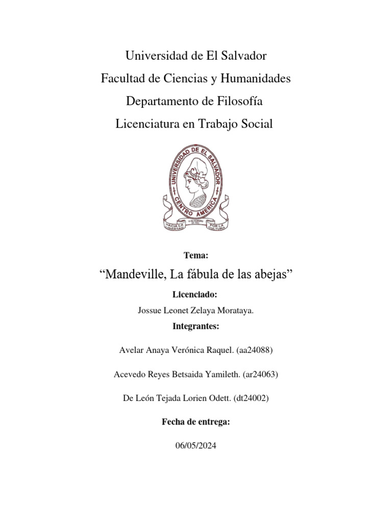 Bernard Mandeville, La Fábula de Las Abejas. | PDF | Sociedad | Moralidad