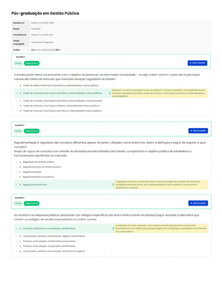Prova - Pós-Graduação | PDF