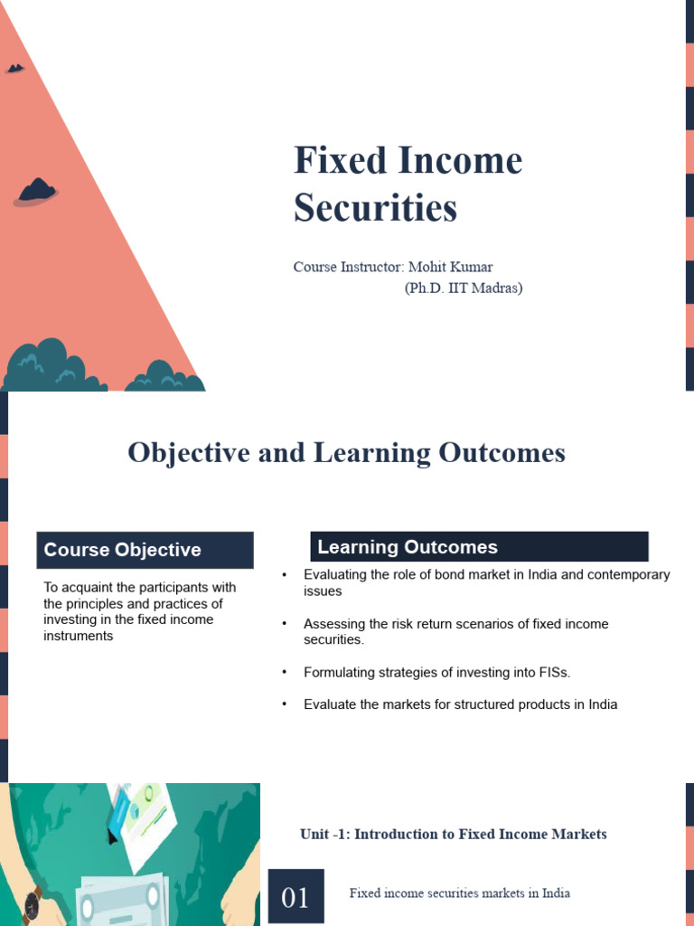 Fixed Securities Unit 1 PDF Bonds (Finance) Fixed