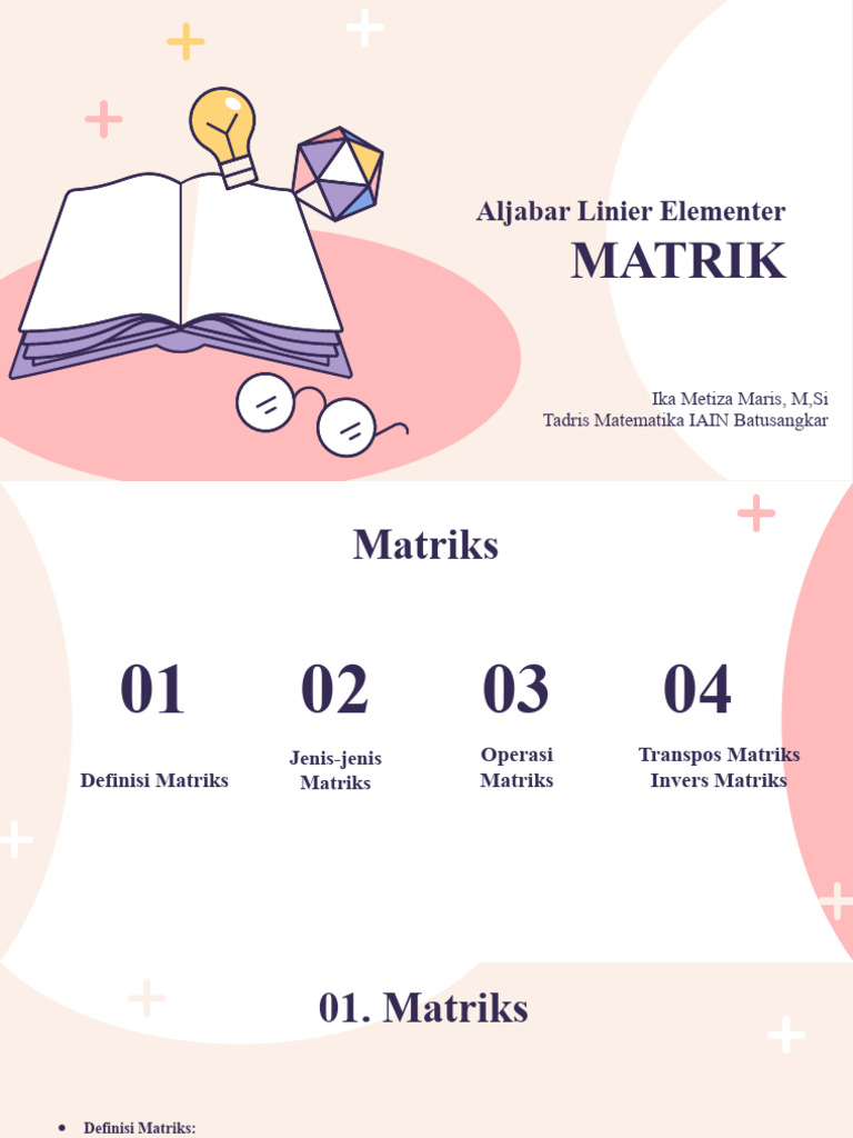 Panduan Lengkap Matriks dan Operasinya | PDF