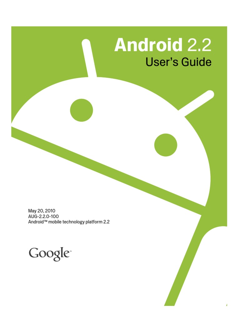 Android 2.2: User's Guide | PDF