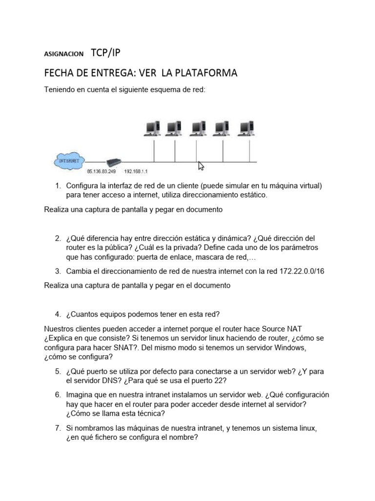 Asignaci0n-2 TCP Ip | PDF