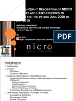 A Quali-Quanti Description of NICRO Services and Cases