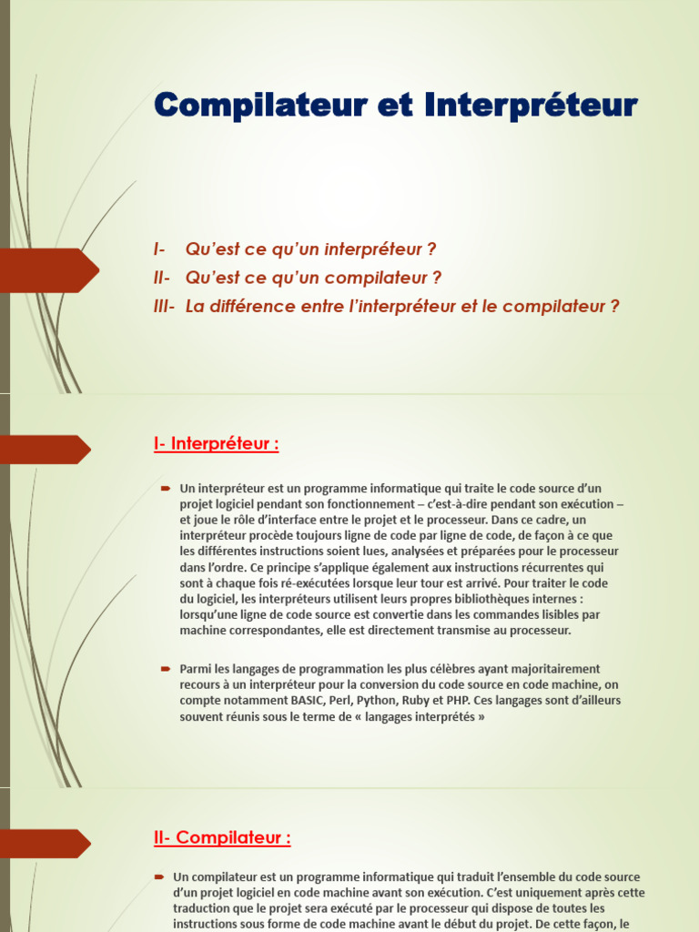 Compilateur Et Interpréteur | PDF | Code source | Compilateur