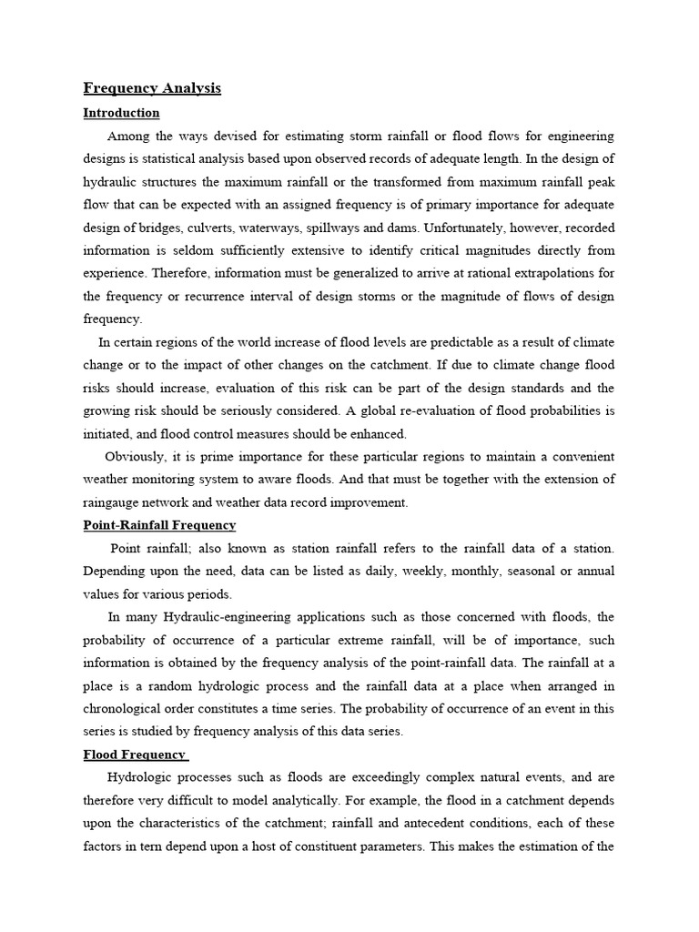 9 Frequency Analysis+ | PDF | Flood | Normal Distribution