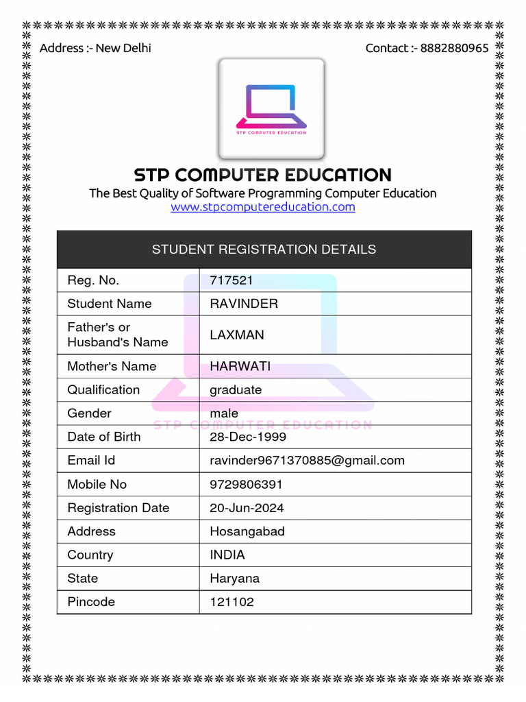 Registration Slip | PDF