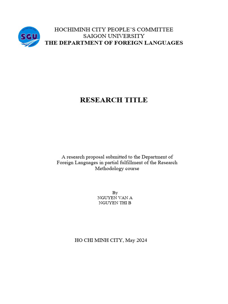 Final Project Template (Research Methodology) 2024 | PDF | Methodology ...