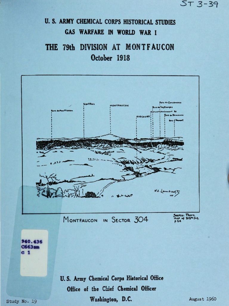 WWI 79th Infantry Division PDF Barrage (Artillery) Trench Warfare