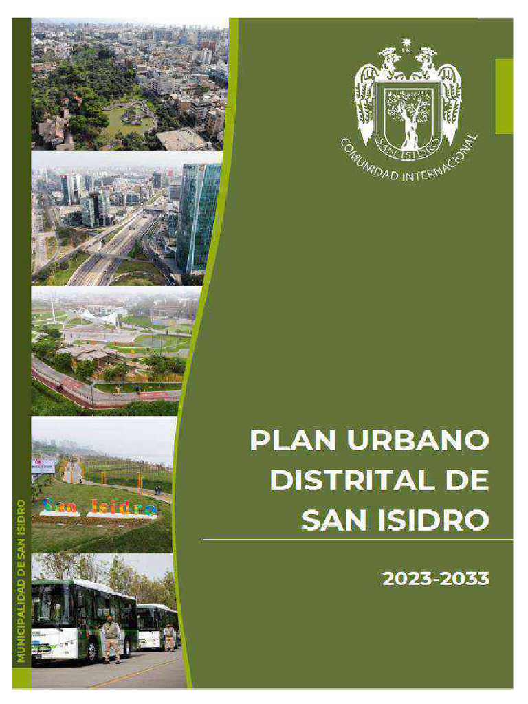PLAN URBANO DISTRITAL DE SAN ISIDRO 2023 2033 - Compressed Comprimido | PDF