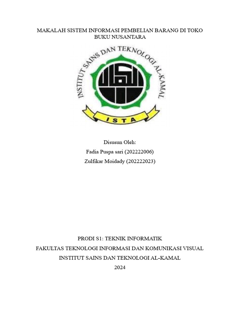 Sistem Informasi Pembelian Toko Buku | PDF