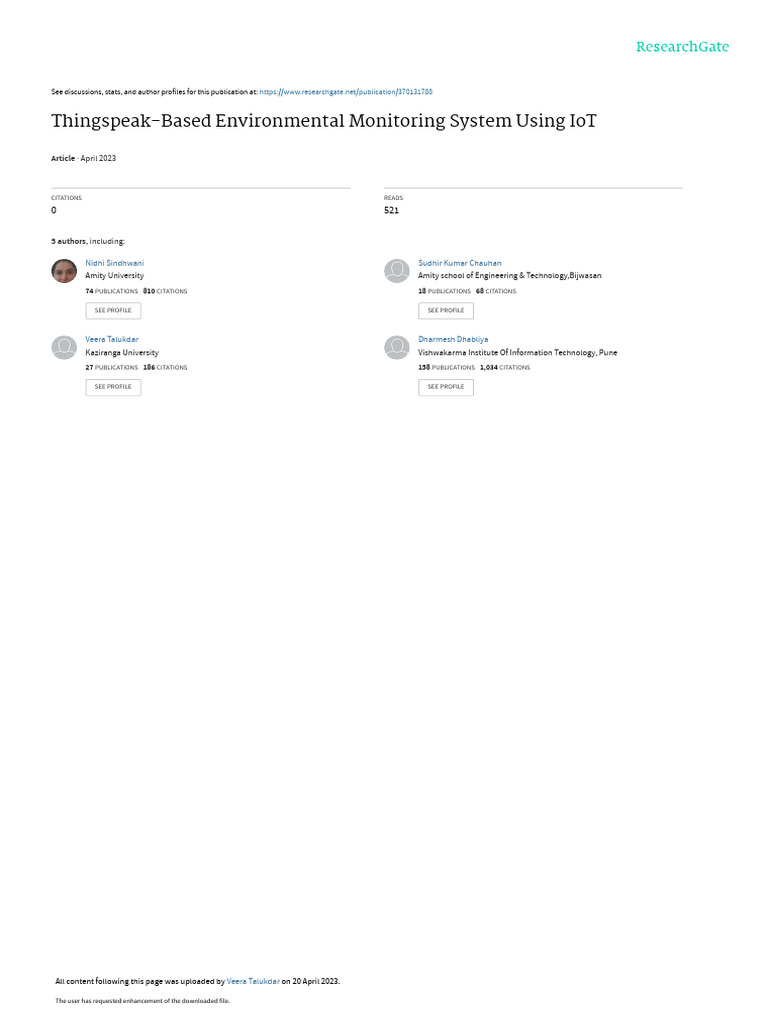Thingspeak-Based_Environmental_Monitoring_System_Using_IoT | PDF ...