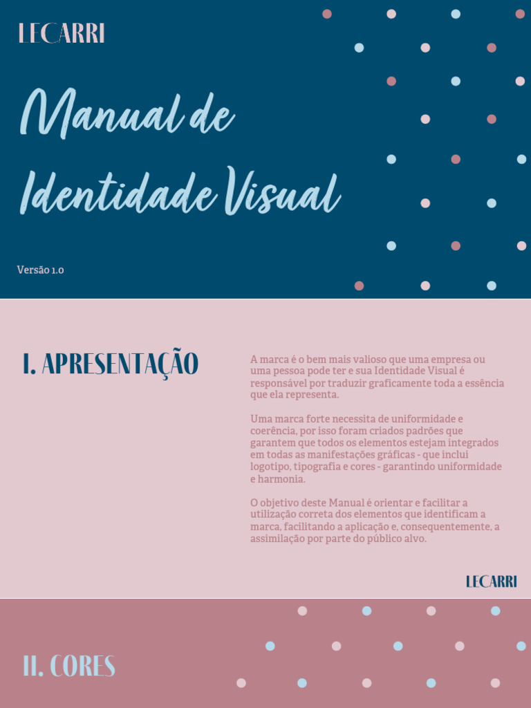 Manual de Identidade Visual LeCarri | PDF | Modelo de cores RGB | Cor