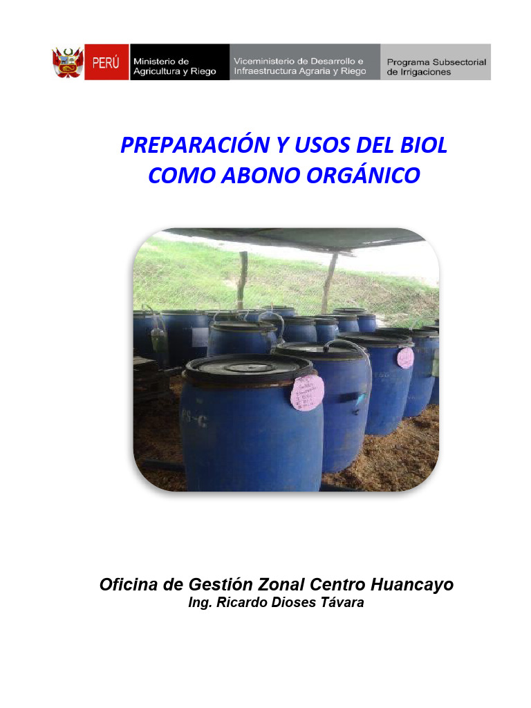 Preparación y Uso del Biol Orgánico | PDF | Agua | Fertilizante