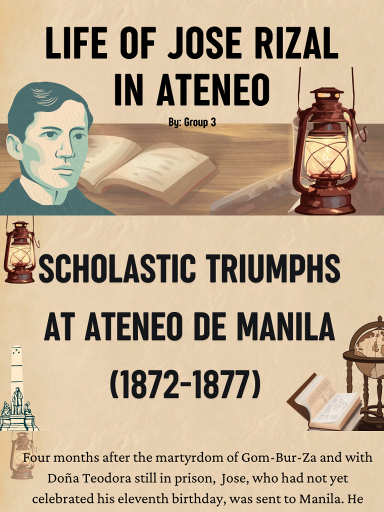 Group 3 Life of Jose Rizal in Ateneo | PDF | Social Science | Classics
