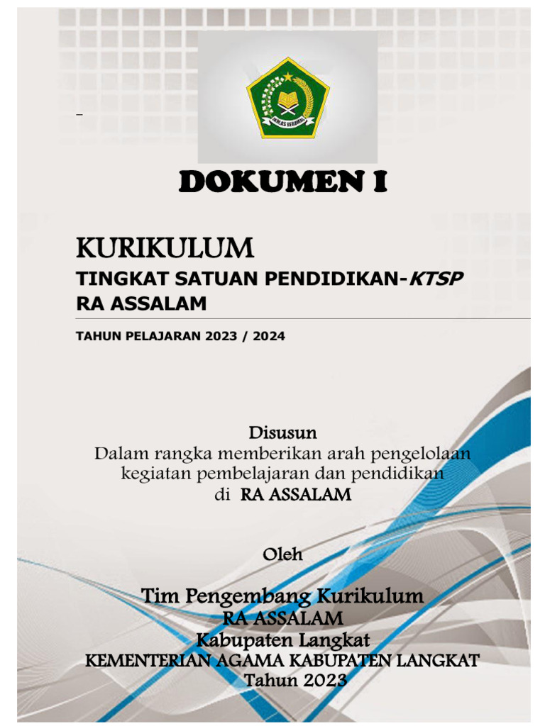 Kurikulum Ra Assalam 2024 Pdf